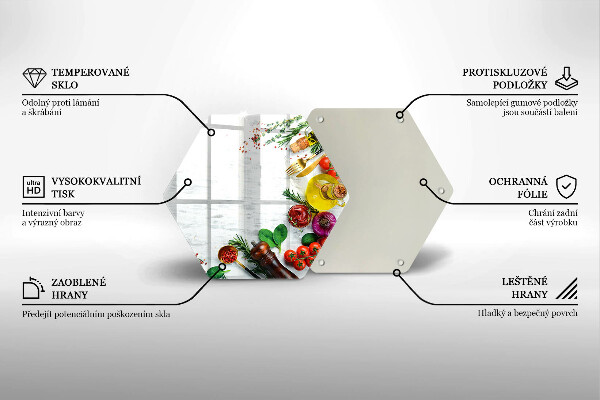 Tagliere in vetro temperato Verdure e spezie