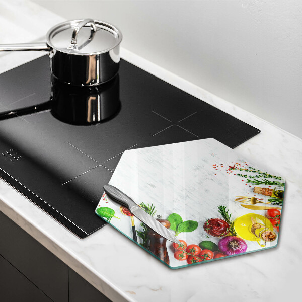 Tagliere in vetro temperato Verdure e spezie
