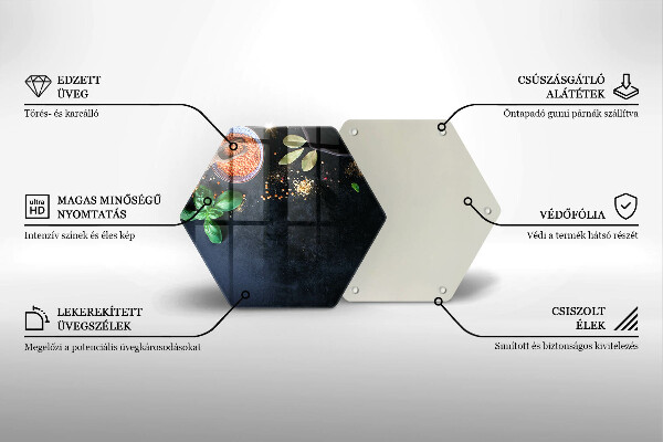 Tagliere in vetro temperato Ciotole di spezie