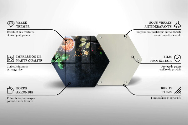Tagliere in vetro temperato Ciotole di spezie