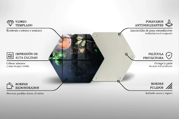 Tagliere in vetro temperato Ciotole di spezie