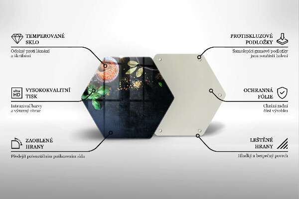 Tagliere in vetro temperato Ciotole di spezie