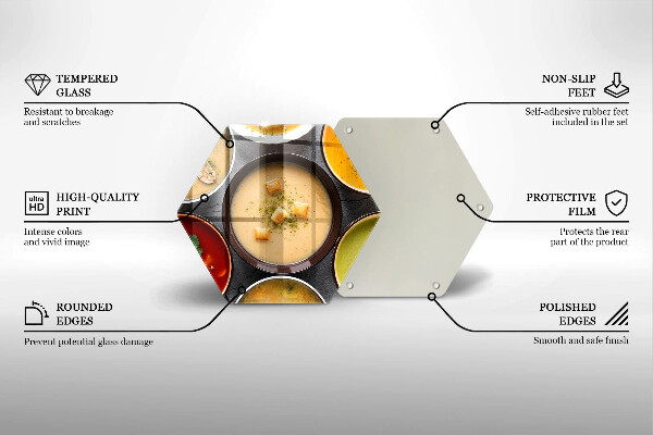 Tagliere in vetro temperato Zuppe colorate