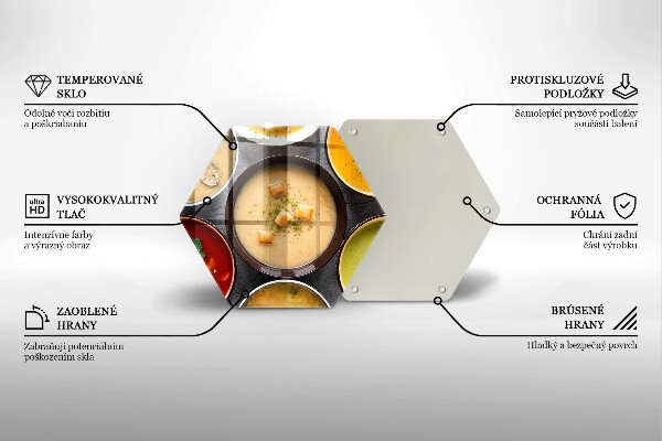 Tagliere in vetro temperato Zuppe colorate