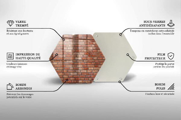 Tagliere in vetro Muro di mattoni