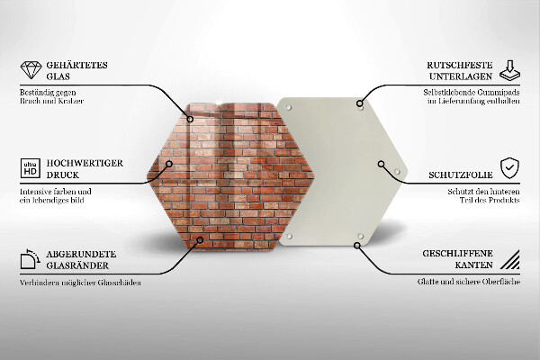 Tagliere in vetro Muro di mattoni