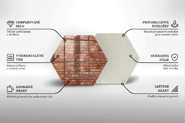 Tagliere in vetro Muro di mattoni