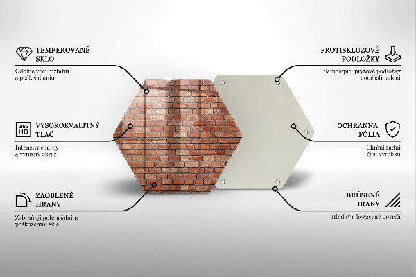 Tagliere in vetro Muro di mattoni