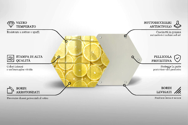 Tagliere in vetro Frutto di limone