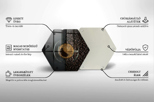 Tagliere in vetro Caffè e fagioli