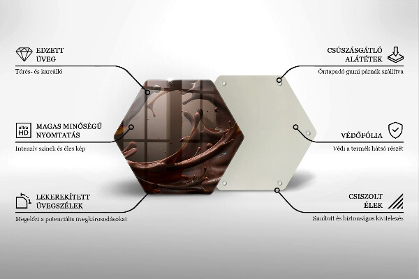 Tagliere in vetro Cioccolato liquido