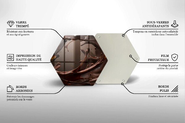 Tagliere in vetro Cioccolato liquido