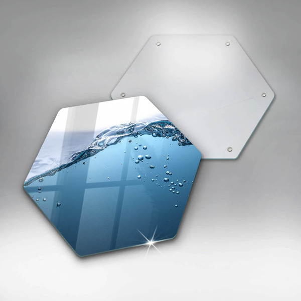 Tagliere in vetro Acqua blu