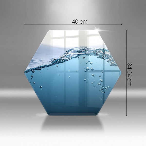 Tagliere in vetro Acqua blu