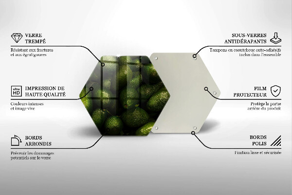 Tagliere in vetro temperato Frutto dell'avocado