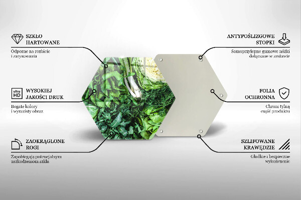 Tagliere in vetro temperato Verdure verdi