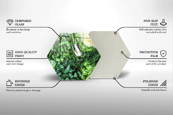 Tagliere in vetro temperato Verdure verdi