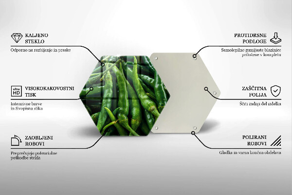 Tagliere in vetro temperato Baccelli di piselli