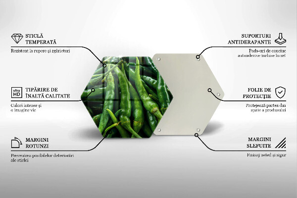 Tagliere in vetro temperato Baccelli di piselli