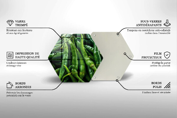 Tagliere in vetro temperato Baccelli di piselli