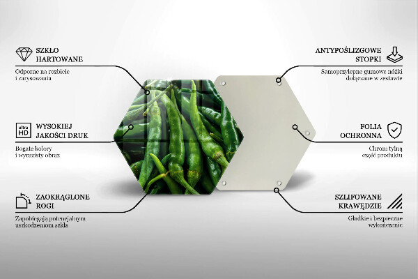 Tagliere in vetro temperato Baccelli di piselli