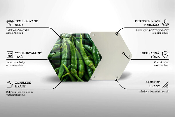 Tagliere in vetro temperato Baccelli di piselli