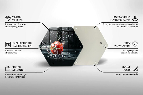 Tagliere in vetro temperato Pomodoro in acqua
