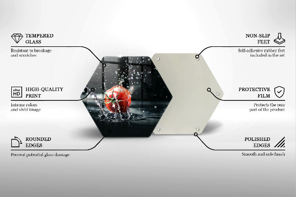 Tagliere in vetro temperato Pomodoro in acqua