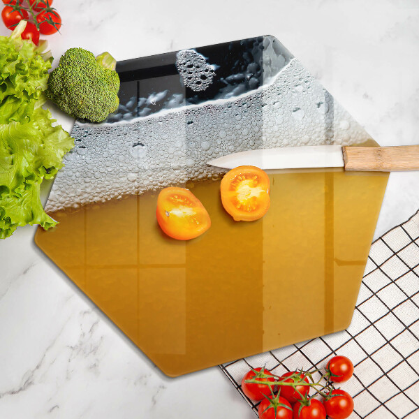 Tagliere in vetro temperato Bevi schiuma di birra