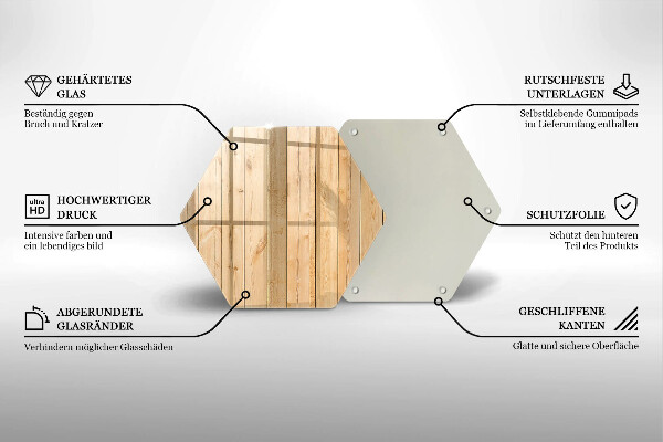 Tagliere in vetro temperato Tavole di legno delicate