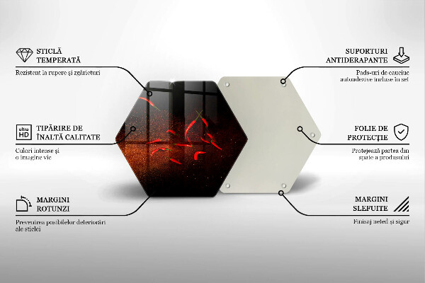 Tagliere in vetro temperato Peperoncini piccanti