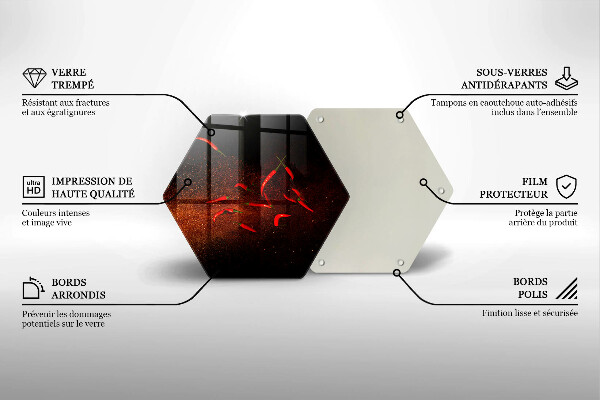 Tagliere in vetro temperato Peperoncini piccanti