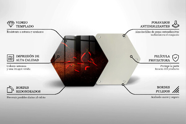 Tagliere in vetro temperato Peperoncini piccanti