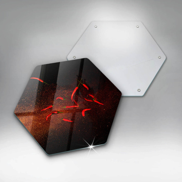 Tagliere in vetro temperato Peperoncini piccanti