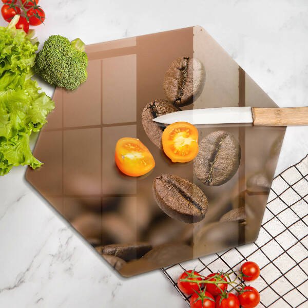 Tagliere in vetro temperato Chicchi di caffè