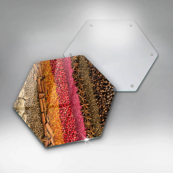 Tagliere in vetro temperato Spezie colorate
