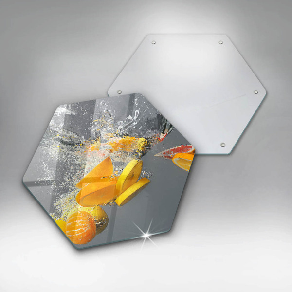 Tagliere in vetro temperato Limoni in acqua