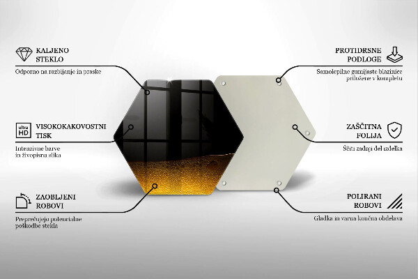 Tagliere in vetro temperato Birra gassata