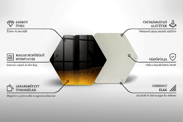 Tagliere in vetro temperato Birra gassata