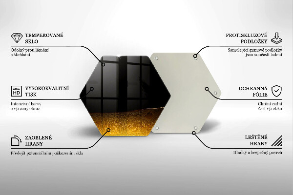 Tagliere in vetro temperato Birra gassata