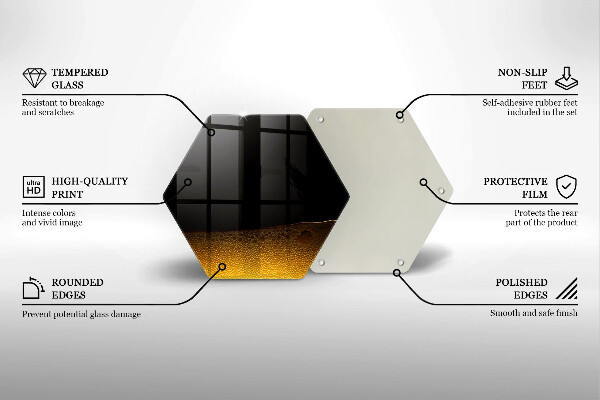 Tagliere in vetro temperato Birra gassata