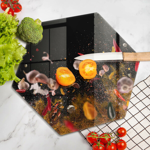 Tagliere in vetro temperato Spezie piccanti