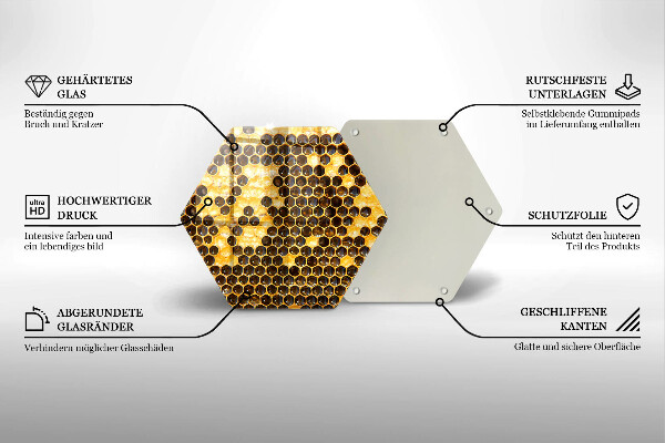 Tagliere in vetro temperato Favo