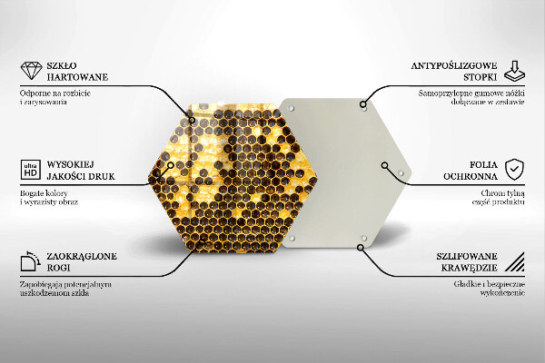Tagliere in vetro temperato Favo