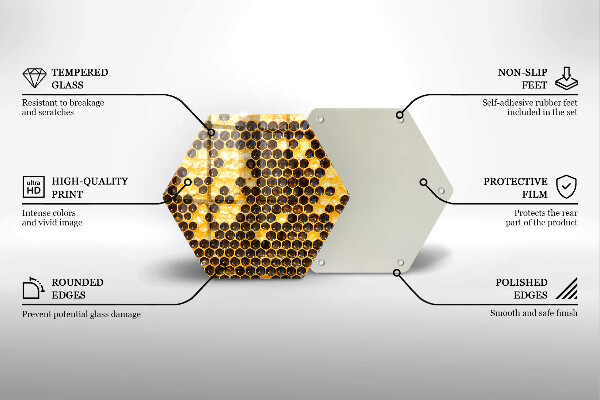 Tagliere in vetro temperato Favo