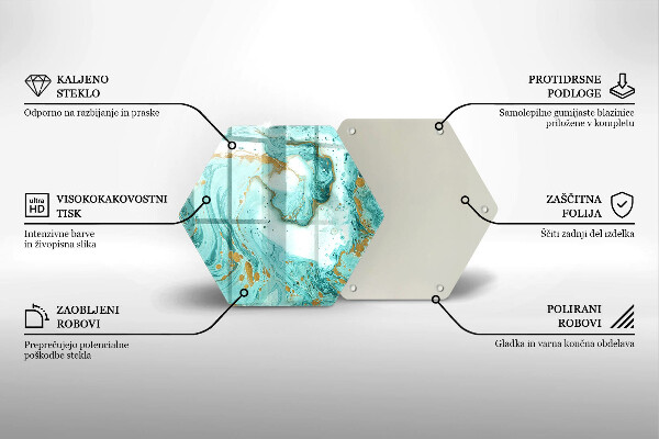 Tagliere in vetro Astrazione blu