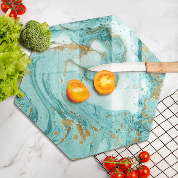 Tagliere in vetro Astrazione blu