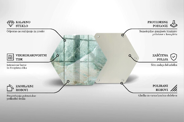 Tagliere in vetro Struttura in pietra