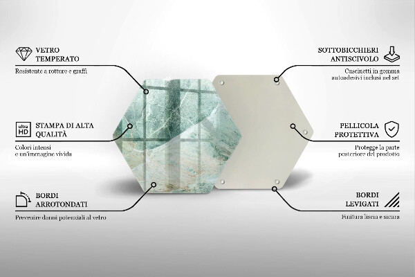 Tagliere in vetro Struttura in pietra