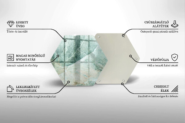 Tagliere in vetro Struttura in pietra